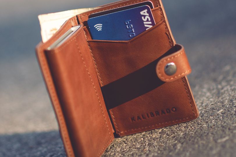 Card holder leather wallet